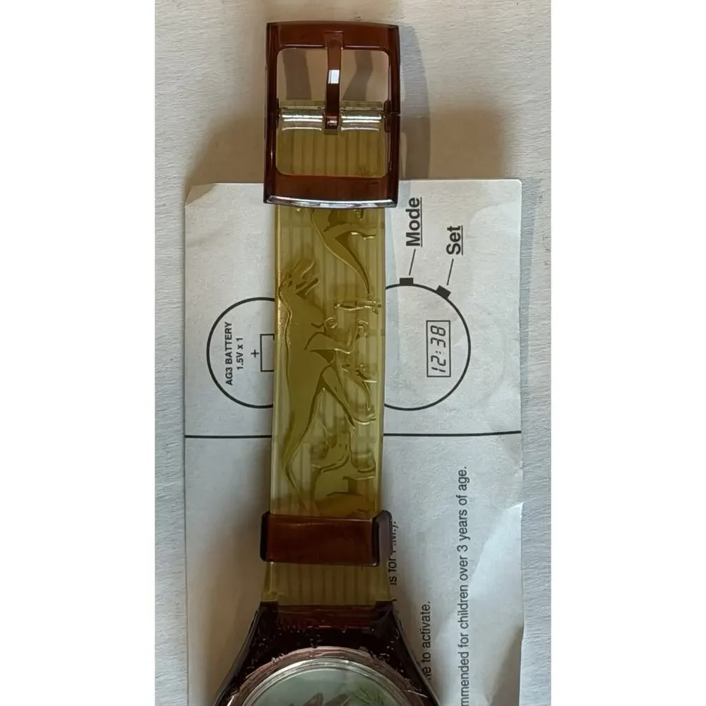 1997 Burger King Watch Vintage Jurassic Park Something Has Survived NIB untested